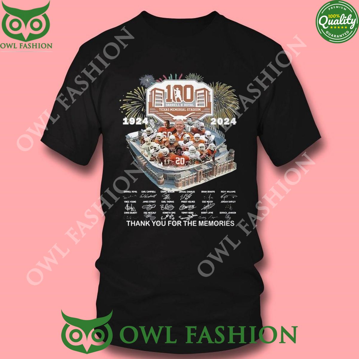 Texas Longhorns 1924 2024 100 Years Of The Memories Limited TShirt