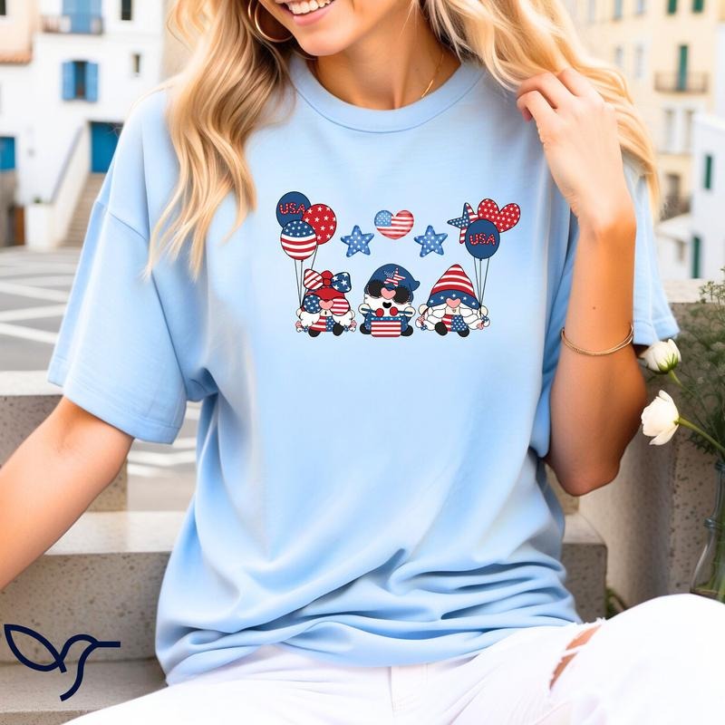 4th Of July Gnomes Shirtamerican Freedom T-shirt Cute Fourth Of Jully Shirtindependence Day Giftgnome Shirt Hoodie,...