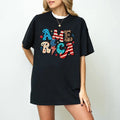 4th of July America Shirt, Sparkly America Shirt, Independence Day, 4th of July Shirt, Leopard 4th of july Sweatshirt Hoodie