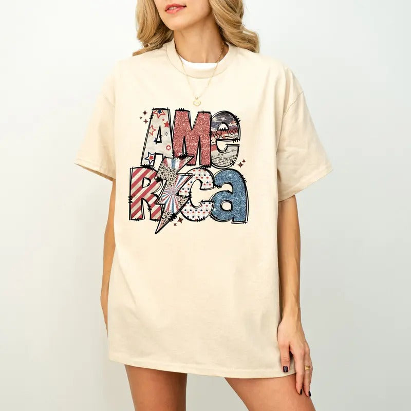 4th of July America Shirt, Sparkly America Shirt, Independence Day, 4th of July Shirt, Leopard 4th of julyShirt, USA...