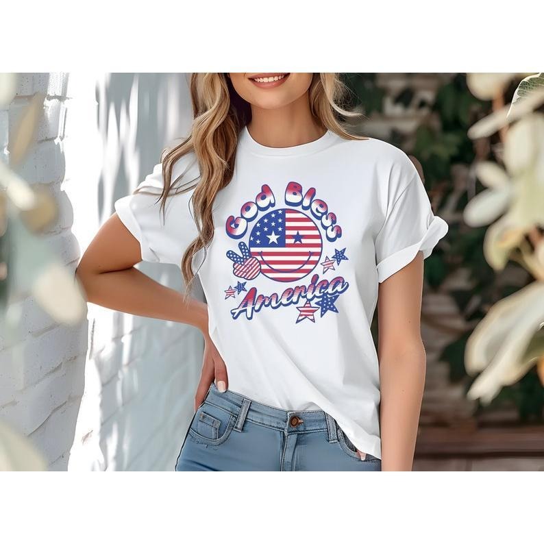 4th of July God Bless America Shirt Hoodie, Sweatshirt | RetroVerseTees.com