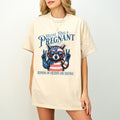4th of July Pregnancy Announcement Shirt, Feral and Pregnant Fourth of July Oversized Patriotic Pregnant Tshirt, Baby...