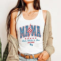 4th of July Pregnancy Announcement Tank Top, American Mama Tank Top, Red White and Due, Patriotic Maternity Tee, July...