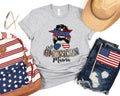 4th of July cat Bubblegum, Patriotic cat Sunglasses Bandana, Bubble Gum Cat Shirt, 4th of July Gift, Cat blowing Bubble...