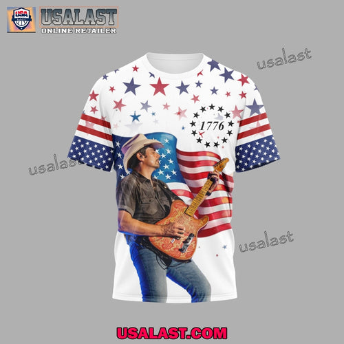 4th of July Red White And Brad Paisley 3D Shirt