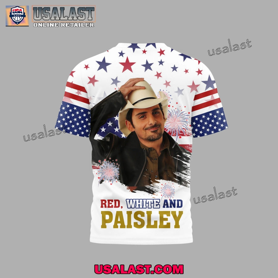 4th of July Red White And Brad Paisley 3D Shirt