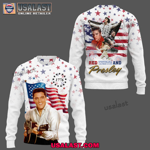 4th of July Red White And Elvis Presley 3D Shirt