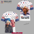 4th of July Red White And Toby Keith 3D Shirt