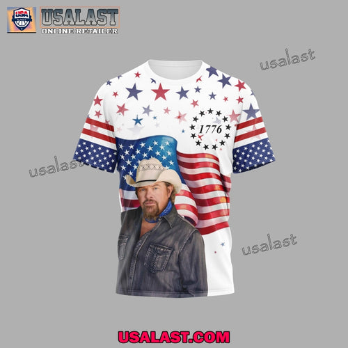 4th of July Red White And Toby Keith 3D Shirt