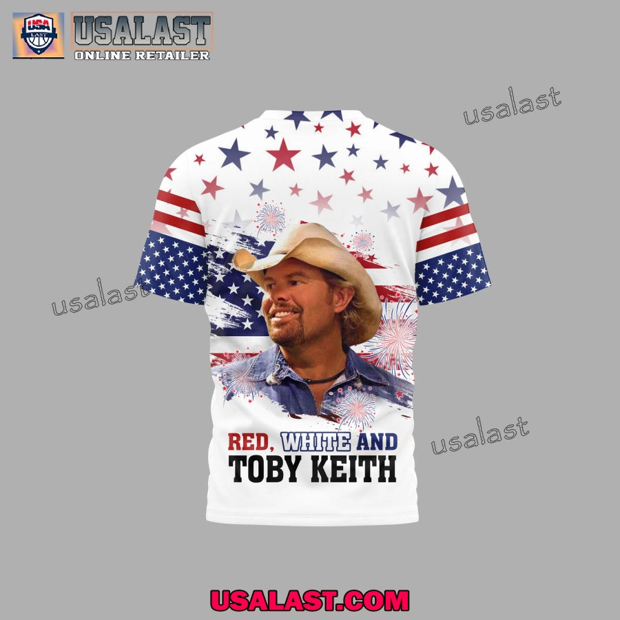 4th of July Red White And Toby Keith 3D Shirt