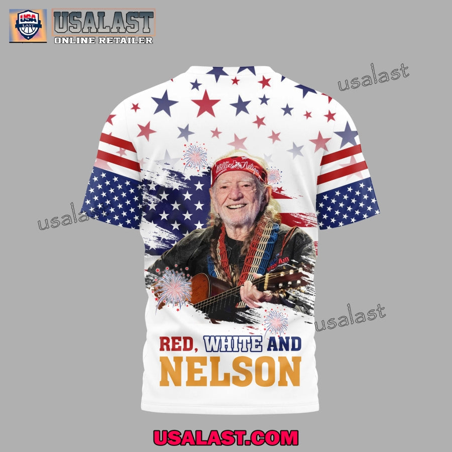 4th of July Red White And Willie Nelson 3D Shirt
