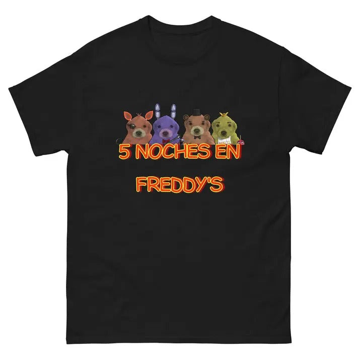 5 Noches En Freddy's Tee, Unisex T shirt Menswear Cotton Tshirt T-Shirt Top Hoodie, Sweatshirt | RetroVerseTees.com