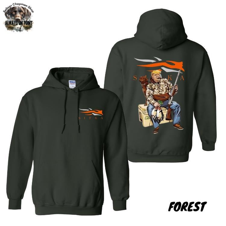 Sitka Hunting 2-Sided Design T-shirt/Sweatshirt/Hoodie - 50/50 Blend Classic Fit with 1x1 Ribbed Cuffs