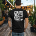 QR Code t-shirt black "what ever you want to say" 50/50 cotton blend unisex Hoodie, Sweatshirt | RetroVerseTees.com