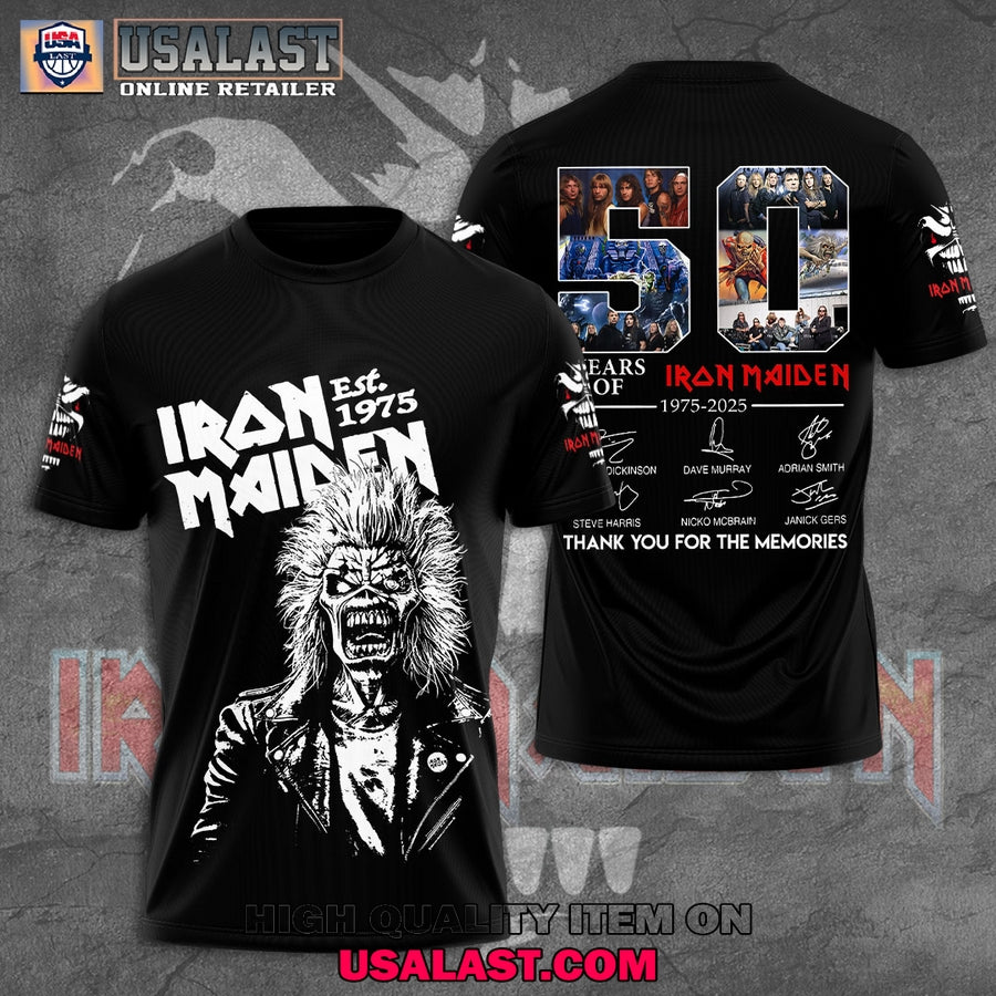 50 Years Of Iron Maiden 1975 2025 All Over Print Shirt