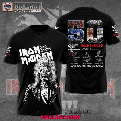 50 Years Of Iron Maiden 1975 2025 All Over Print Shirt
