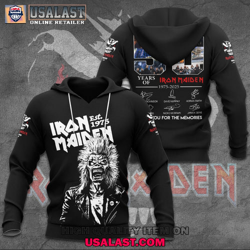 50 Years Of Iron Maiden 1975 2025 All Over Print Shirt