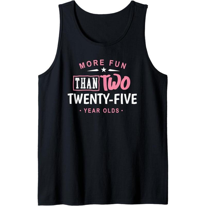 50th Birthday Shirt More Fun Than Two 25 Years Old Funny Tank Top Made in USA Hoodie, Sweatshirt | RetroVerseTees.com