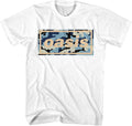 Oasis Band T Shirt Camo Logo Adult White Short Sleeve 90s Rock Music Vintage Style Graphic Tees