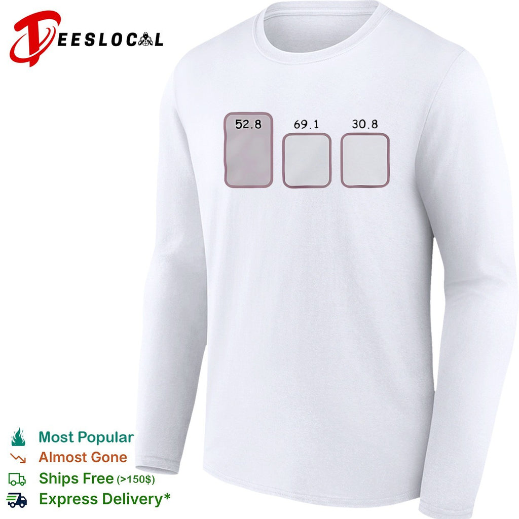 528 691 and 308 Numerical Data Set shirt