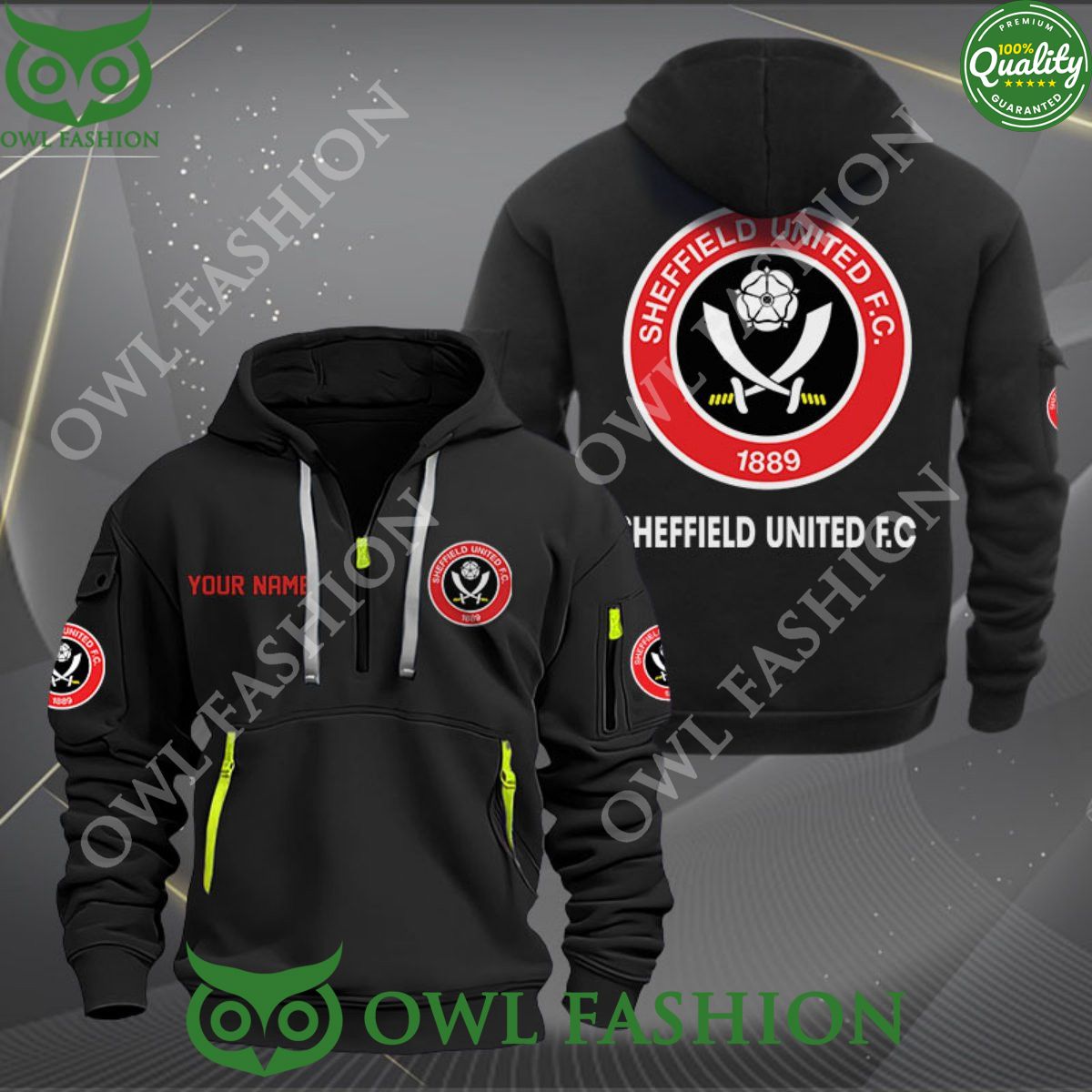 Sheffield United Premier League Personalized Limited Zip Hoodie