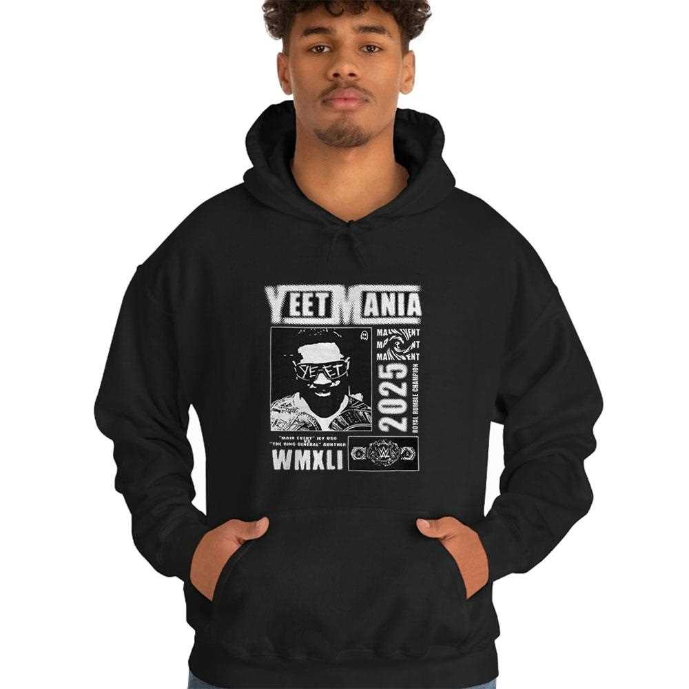 Jey Uso Yeet Mania Main Event 2025 Black t Shirt
