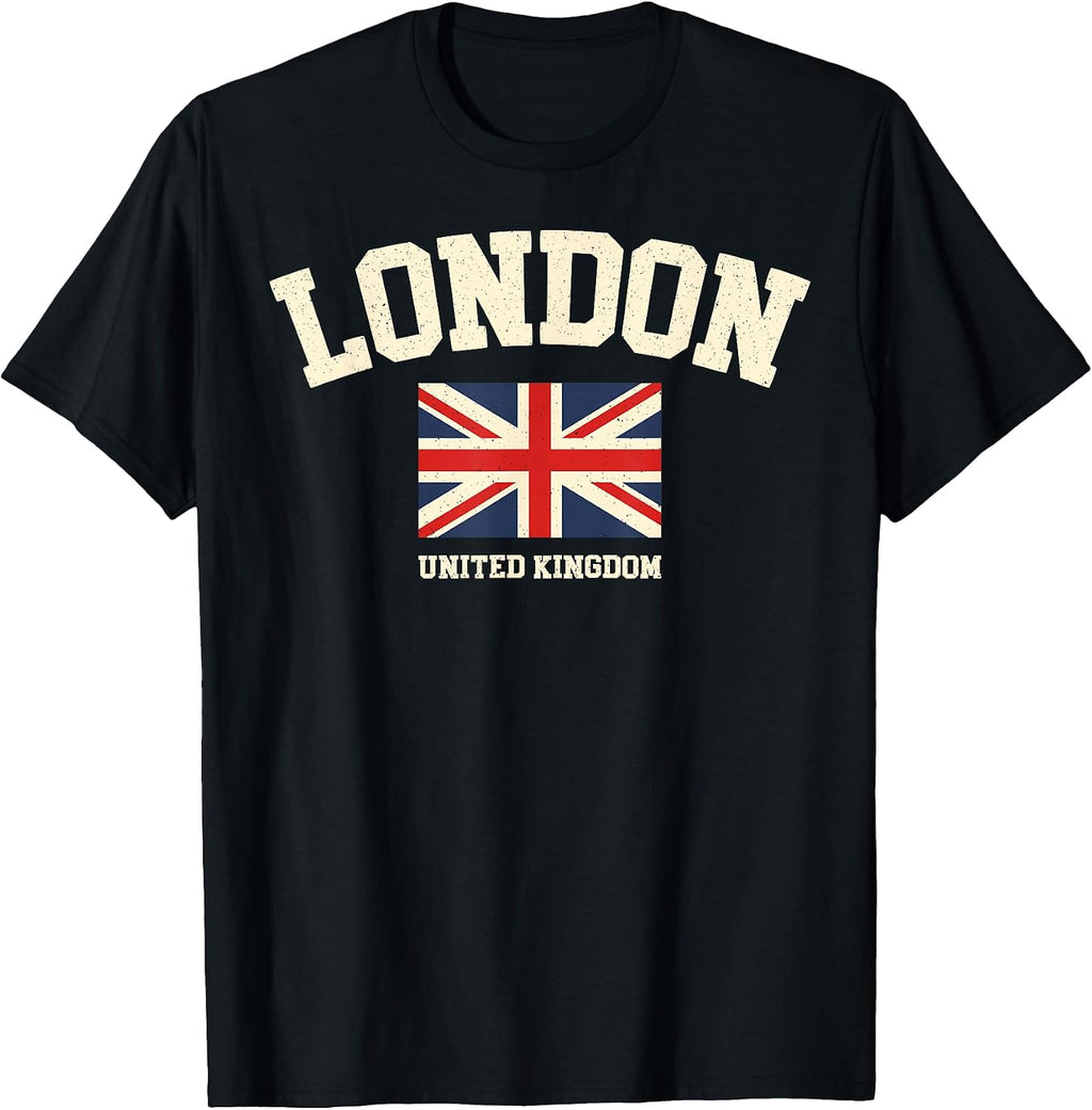 Vintage London England United Kingdom Souvenir Retro Graphic T-Shirt