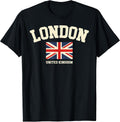 Vintage London England United Kingdom Souvenir Retro Graphic T-Shirt