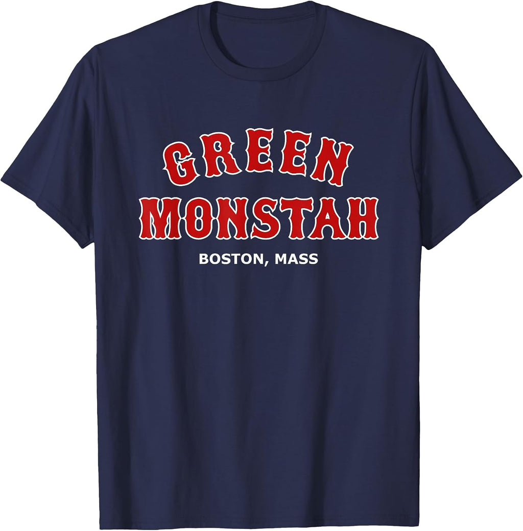 Green Monstah Funny Boston Mass New England Sports Gift T-Shirt