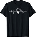 Cool Saxophone For Men Women Jazz Blues Music Band Heartbeat T-Shirt