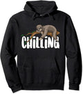 Chilling Sloth Cool Sleeping Lazy Sloth Fans Funny Slow Gift Pullover Hoodie