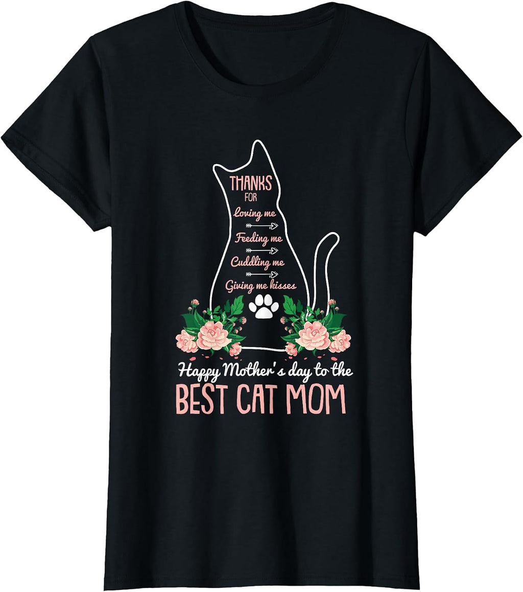 Best Cat Mom Mothers Day Cute Kitten Lover Mama Momma Mommy Women T-Shirt