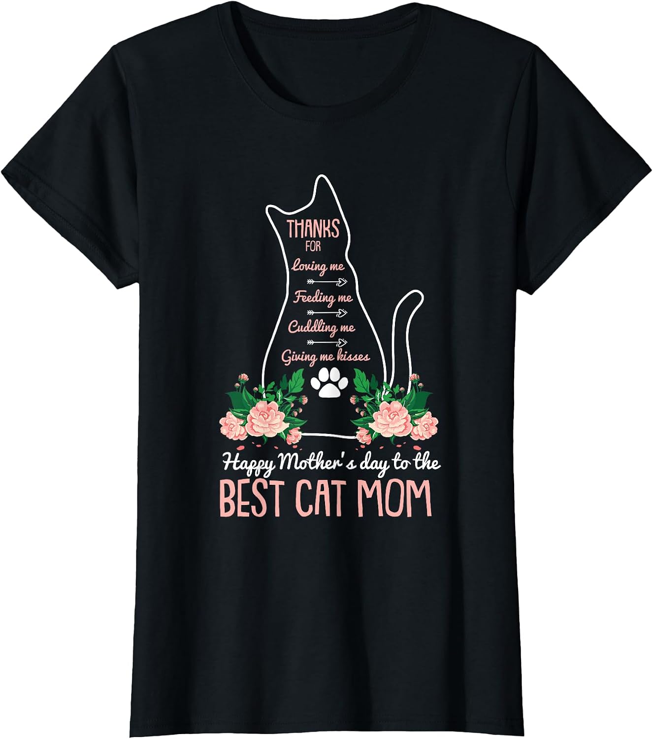 Best Cat Mom Mothers Day Cute Kitten Lover Mama Momma Mommy Women T-Shirt
