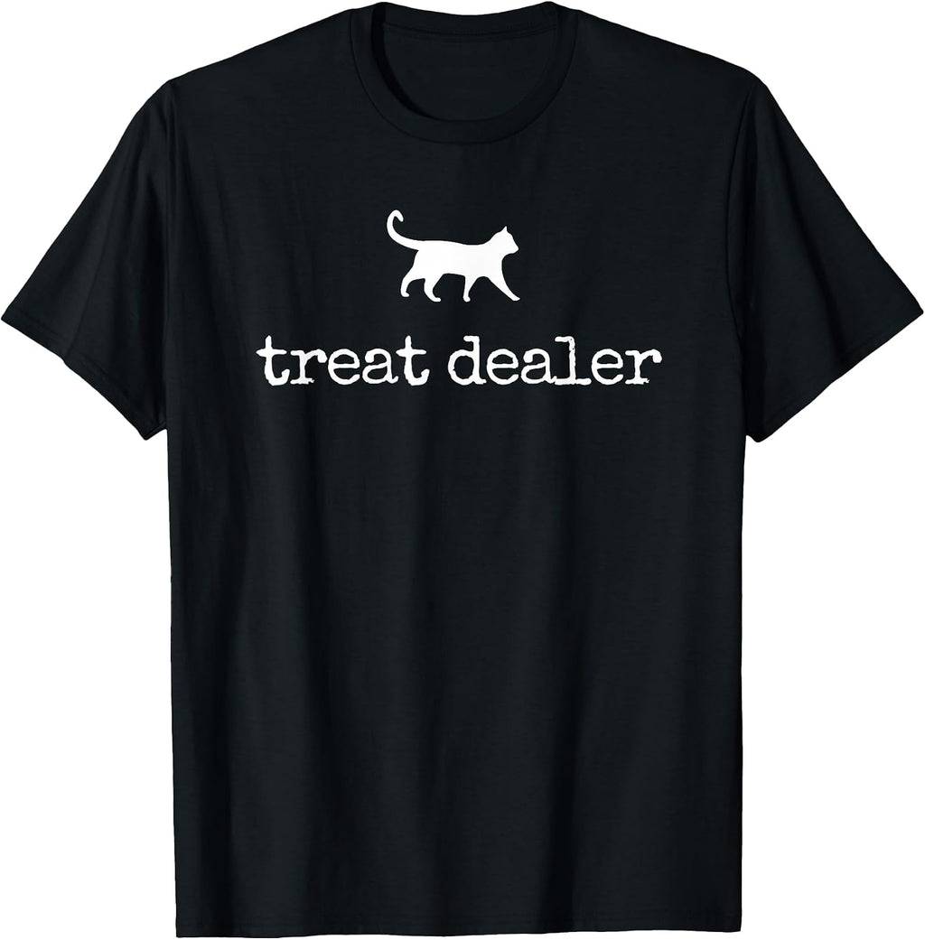 Cat Treat Dealer Cat Owner Cat Treats Vintage Cat Lover T-Shirt