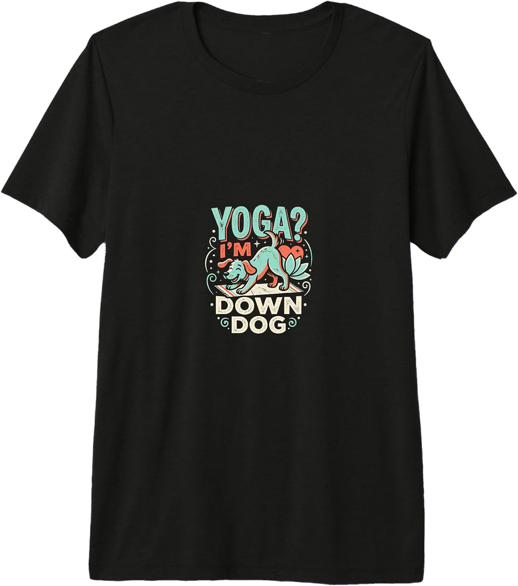Yogi Mom Down Dog Humor Retro Yoga Mom