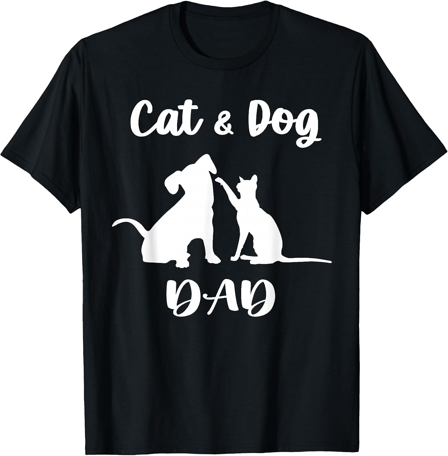 Cat and Dog Dad Shirt Pets Animals Lover Puppy for Men T-Shirt