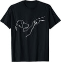 Dog and People Punch Hand Dog Man Friendship Bump Dog's Paw T-Shirt