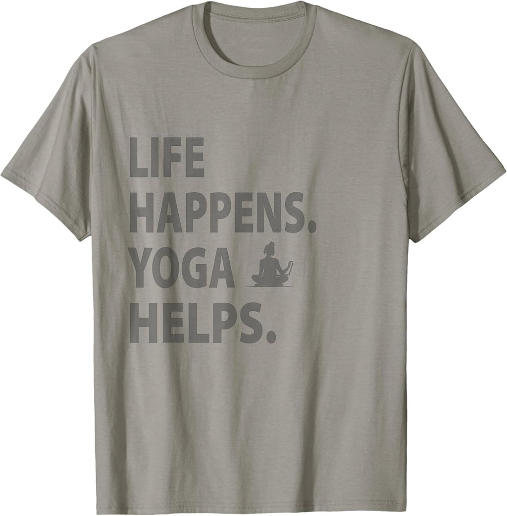life happens yoga helps funny