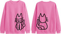 Cat Sweatshirts for Women Graphic Oversized Sweatshirt Funny Long Sleeve Shirt Cute Pullover Fleece Hoodie Tops