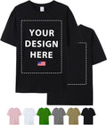 Custom T Shirts for Men Women, Personalized Shirts with Front & Back Print, Design Your Custom T-Shirt with Photo