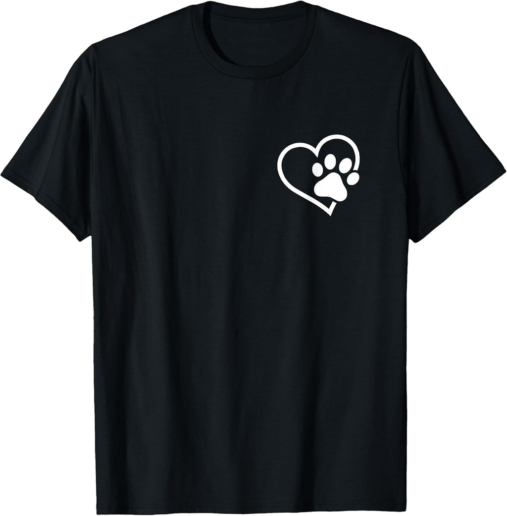 Heart with Paw for Cat or Dog Lovers T-Shirt