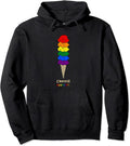 Choose Equality Ice Cream Waffle Cone Flag Gay Pride Gender Pullover Hoodie