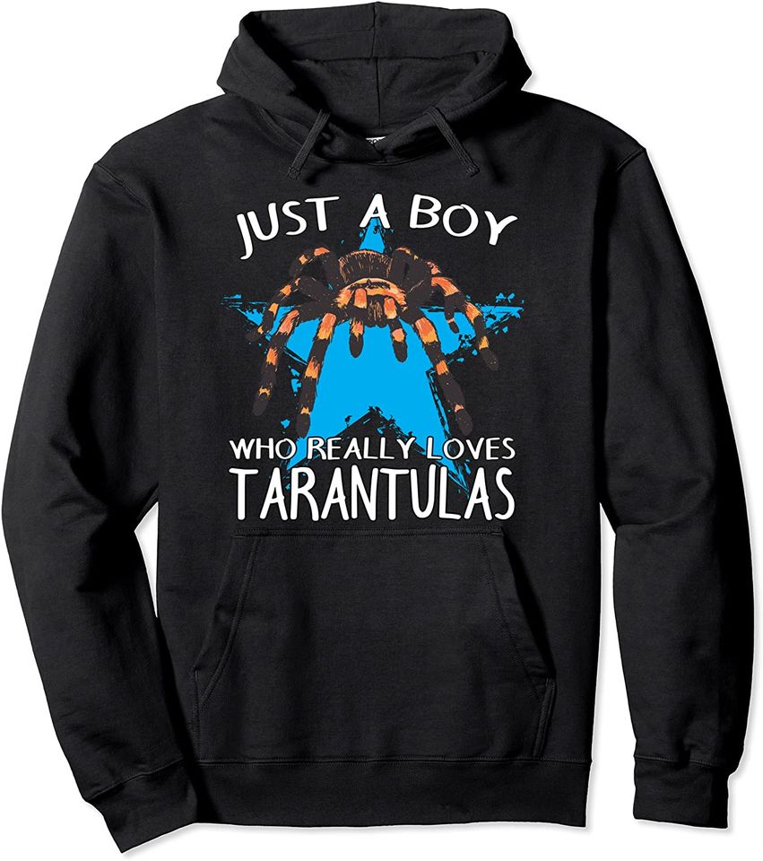 Cute Tarantula Spider Just A Boy Who Really Loves Tarantulas Pullover Hoodie