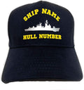 Customized Navy Ball Cap with Your Ship's Name and Number