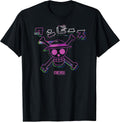 Anime Colorful Straw Hat Glitch with Kanji T-Shirt