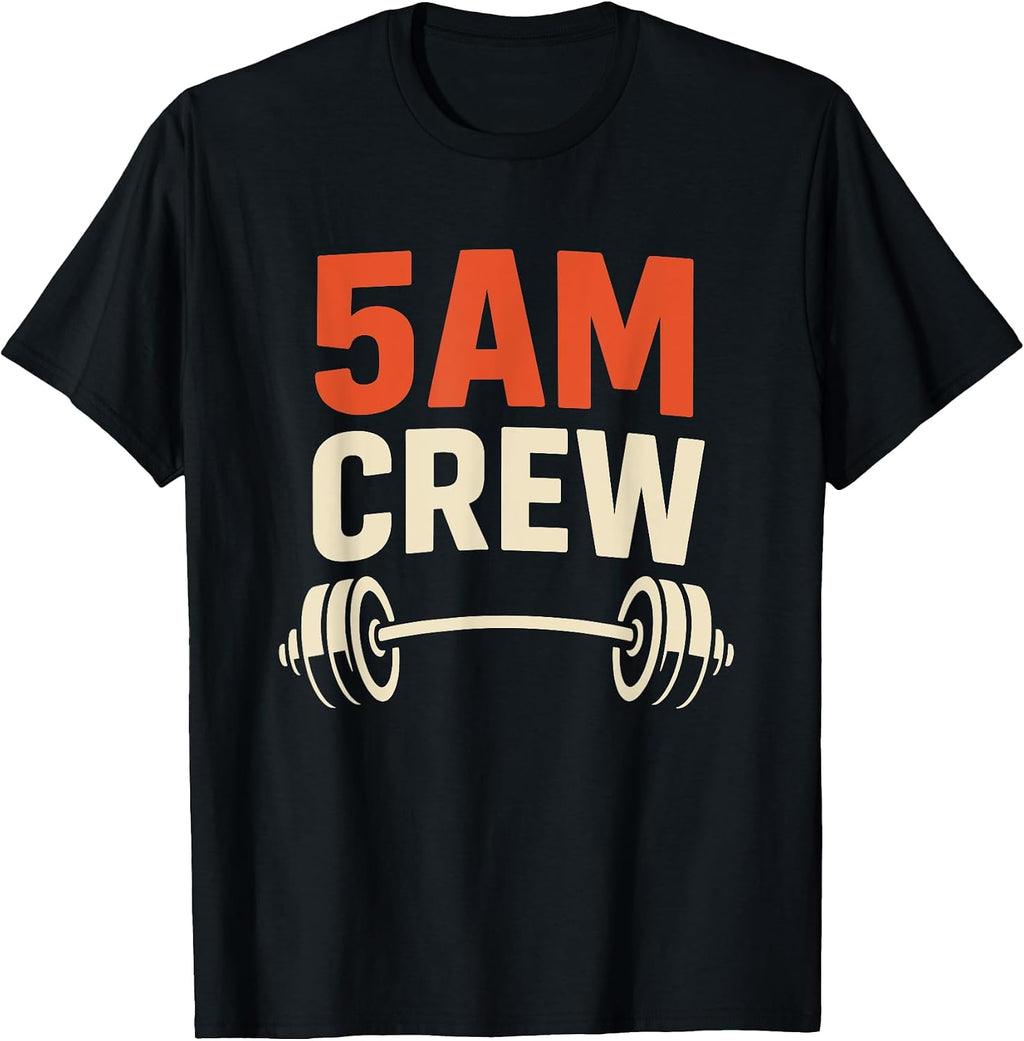 5AM Crew Workout Gym Vintage Motivation Fitness Matching T-Shirt