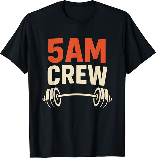 5AM Crew Workout Gym Vintage Motivation Fitness Matching T-Shirt