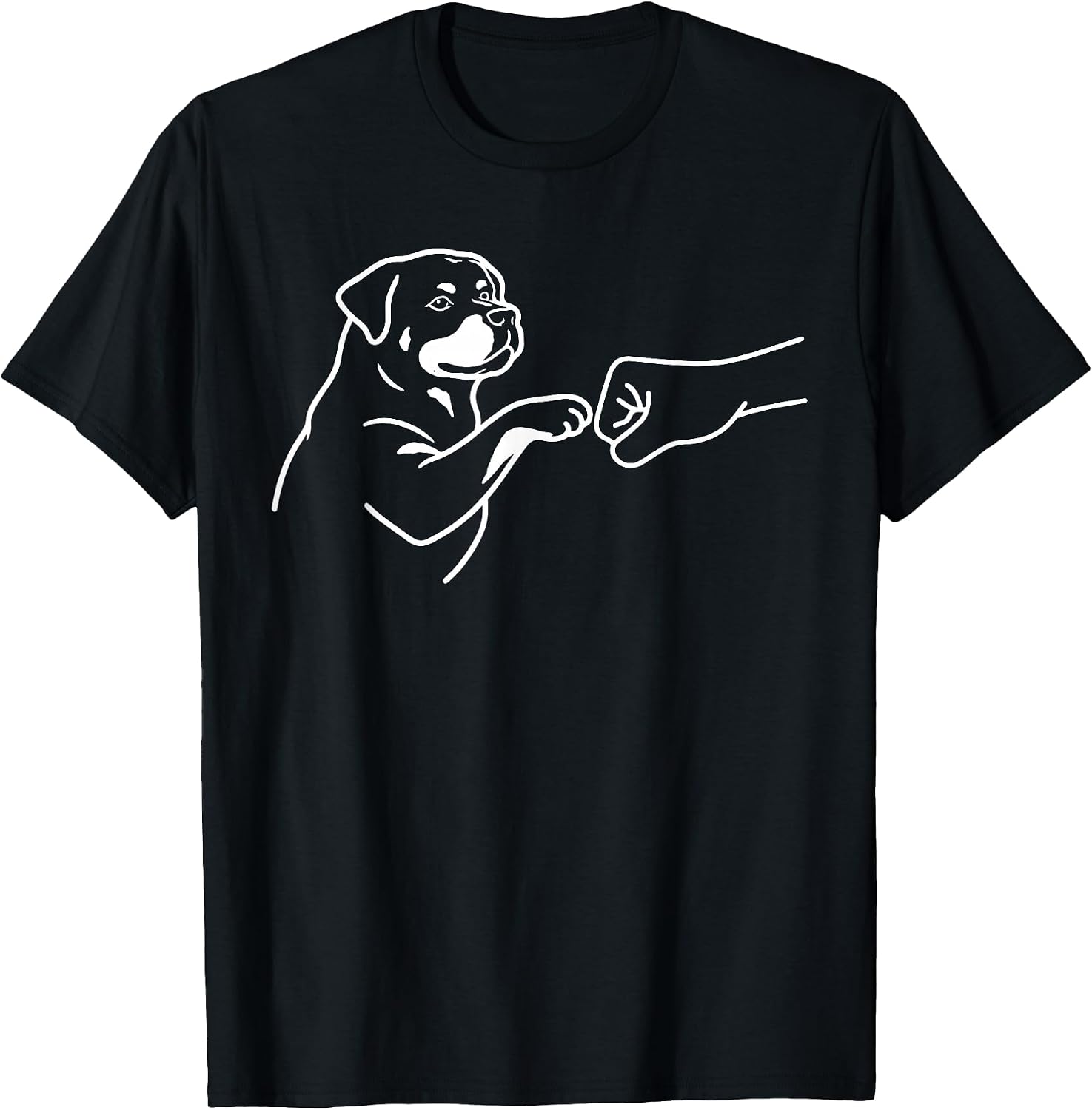 Rottweiler Punch Hand Friendship Fist Bump Dog Lover Rottie T-Shirt