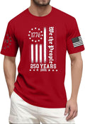 Men's 250th USA Shirt Short Sleeve 1776-2026 We The People Independence Day American Flag Print Shirts, S-5XL