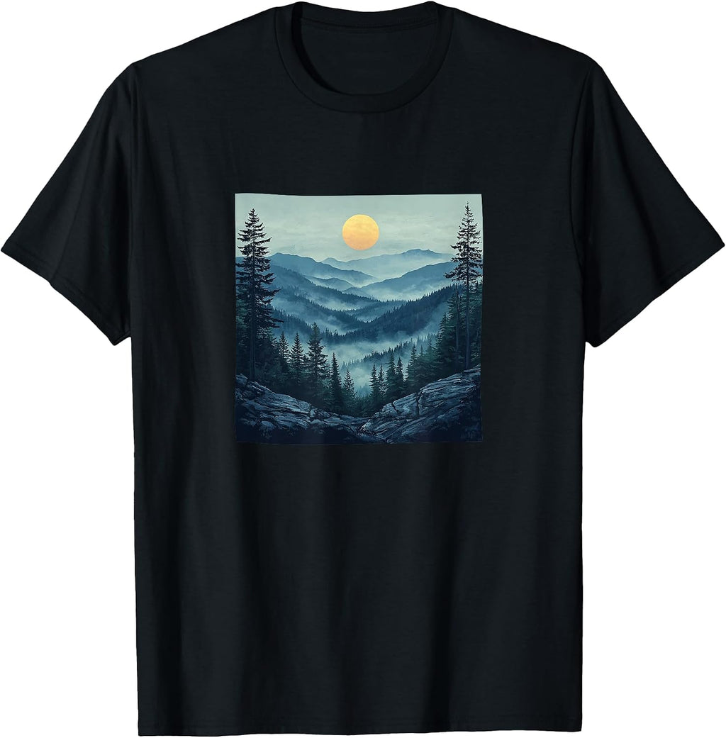 Misty Mountain Valley Vintage Landscape Merch